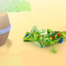Electronic Reptile Toy with LED and Music, Realistic