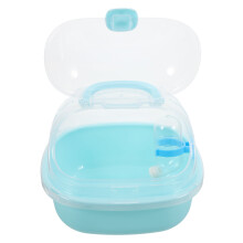 Sky-blue small pet travel cage for guinea pig and hamster,