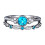 925 Sterling Silver Emerald Ring Set Vintage Style 2 Pieces 1