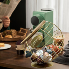 Coffee Pod Holder For Counter - Organizer, Coffee Station Organizer, Metal Coffee Pods Storage, Coffee Bar Accessories And Decor (Gold)