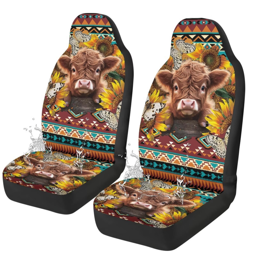 Highland Cow Auto Seat Cover Universal Waterproof Polyester 939152746743