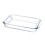 Assadeira retangular de vidro, 1,1 litro, 26,2 x 15 x 4,3 cm 2