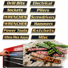 Magnetic Tool Box Labels 3D-Printed 12/24/48-Pack
