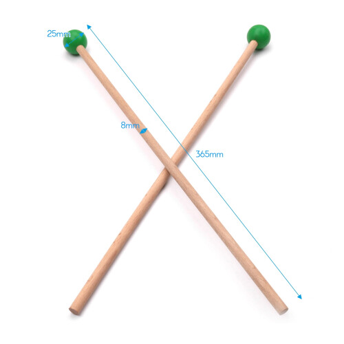 Xylophone marimba mallets 365mm pair 1