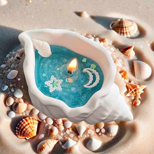 Vikszoy Aromatherapy Conch Candle Beach Scent 1 Piece