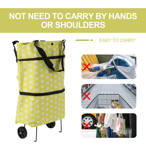 Collapsible Rolling Tote with Wheels 1 Piece 1