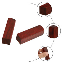 WHAMVOX 2 Pcs Scrapbook Wooden Blank Square Seal Blank Stamp 1.6X6CM Red
