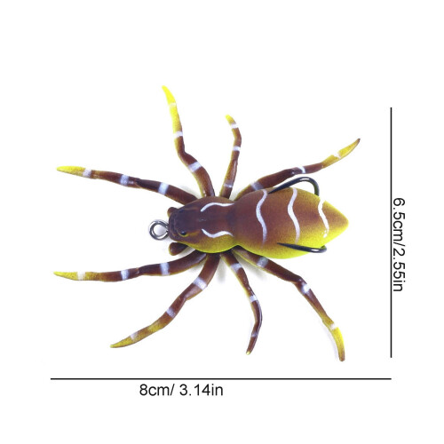 Rybárska návnada Phantom Spider hnedá, 3-palcová, dutá 1