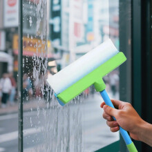 Silicone Window Squeegee Cleaning Kit With Microfiber Scrubber For Shower Car Glass