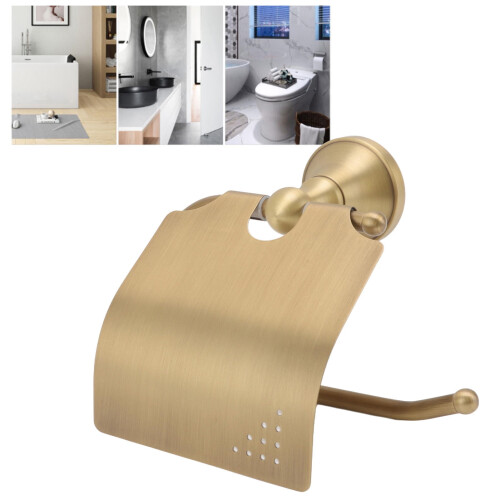Retro toiletpapirholder i messing og rustfrit stål 1