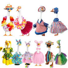 Easter Goose Outfit Bunny Hat Dress for 23 Inch Goose Statue