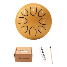 P-338 Gold Outdoor Steel Tongue Drum 4.5 Inch 8-Tone C Key