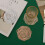 Floral Round Coasters Set 4pcs for Home Wedding Tabletop 7