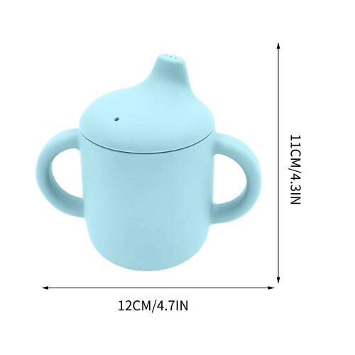 Silicone Sippy Cup for Infants Leak-Proof Straw Design 10 oz