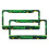 Green Tractor License Plate Frame Set 2 pcs Metal 1