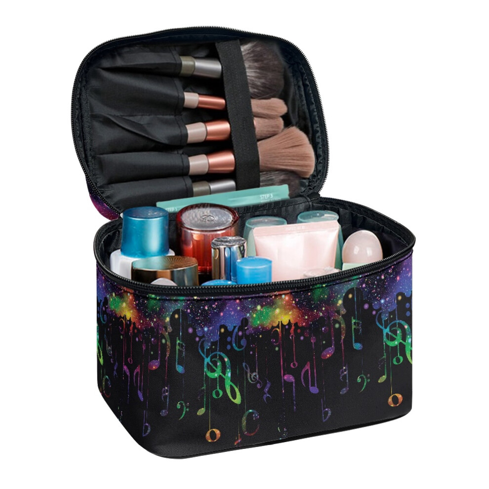 Musical Note Cosmetic Bag Portable Large Capacity with