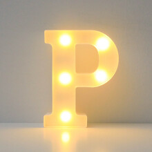 LED Alphabet Letter Lights (A-M) - White Light Up Plastic Letters, Standing & Hanging Letter Lights, Decorative LED Letters for Home Party Room Decor