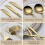 Titanium Gold Stainless Steel Flatware Set 24 pcs 8