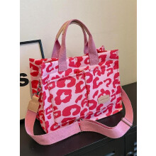 Summer Tote Bag for Women – Plain/Cherry Pattern, Makeup & Work Tote, Large Beach Bag, Gift – Compatible with Fall Outfits