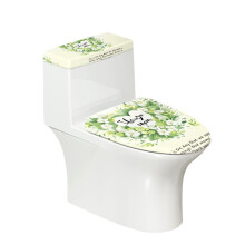 Mother's Day Stretch Bathroom Toilet Lid Cover Set & Easy Care Fits All Toilet Shapes Universal with 2 Pcs Set Toilet Seat Covers