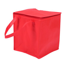 HEMOTON Red Insulated Food Delivery Bag Fabric 12.5x15