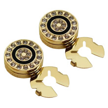 Round Rhinestone Cufflinks for Men 1 Pair