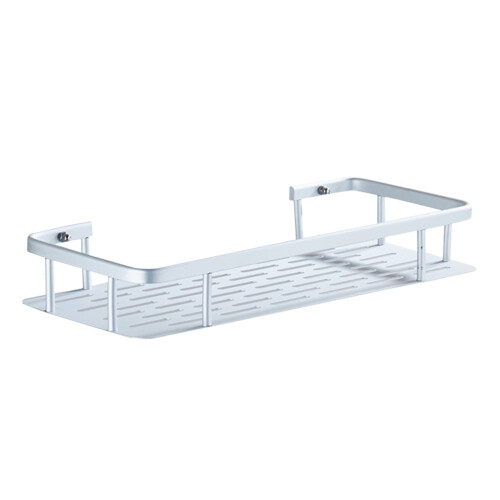 Bathroom Shelves 1Pack Silver Rectangular Aluminum Alloy 31.50x14.00x4.65cm