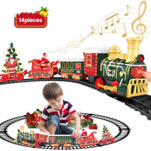 Electric Train Set with Light & Sound, Christmas Train Sets Around the Tree for Kids Ages 4-8 Gifts
