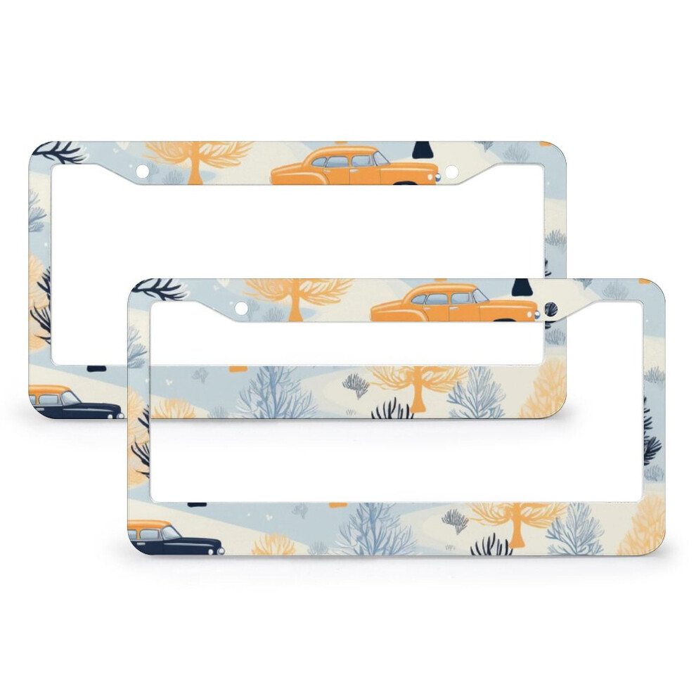 Christmas Police Car License Plate Cover Aluminum 2-Pack 971050446714