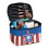 Handle Toiletry Cosmetic Travel Bag Cosmetic Storage Polyester Large Capacity(US Flag Pattern Design) 1