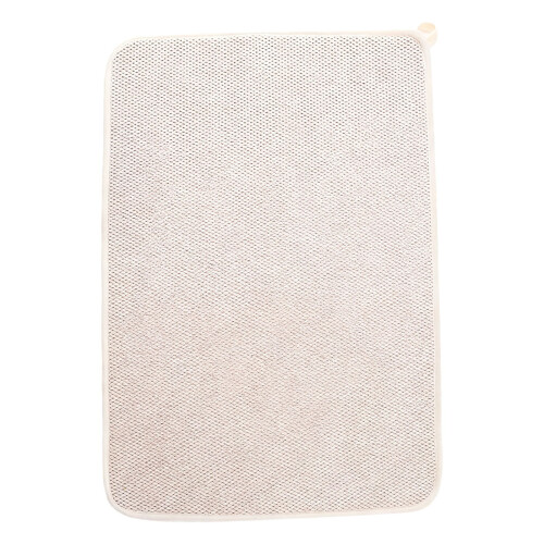 Extra Large Christmas Dish Drying Mat, 24x17", Absorbent Microfiber, 3-Layer with Hanging Ring, Compatible with Kitchen Counter Racks