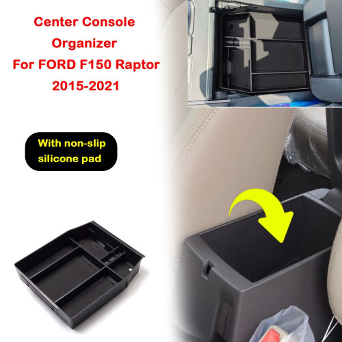 Car Center Console Tray Armrest Storage Box for Ford F150 1