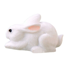 Mini Rabbit Easter Resin Rabbit Mini Bunnies Figures Small Bunnies Miniature Home Decor Garden Ornament for Easter Egg Fillers Cake Home Decor