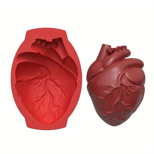 Large Silicone Heart Mold with Support Base, Non-Stick Baking Mold for Cakes, Chocolates & Candy Making