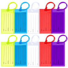 10 Pack Luggage Tags Suitcases PVC Travel Bag & Baggage ID Label Tags Travel Essentials by Sodsay