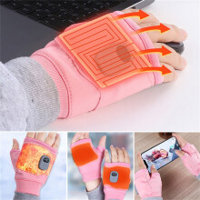 Rechargeable Fingerless Heated Gloves for Men & Women - Portable Hand Warmers for Indoor & Outdoor Use, Perfect for Winter Activities, Items for 2025