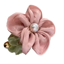 Floral Pearls Hair Tie for Women Elastic Scrunchie