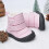 Toddler Snow Boots Hook-and-Loop Low-Cut Cloth Winter Shoes 6