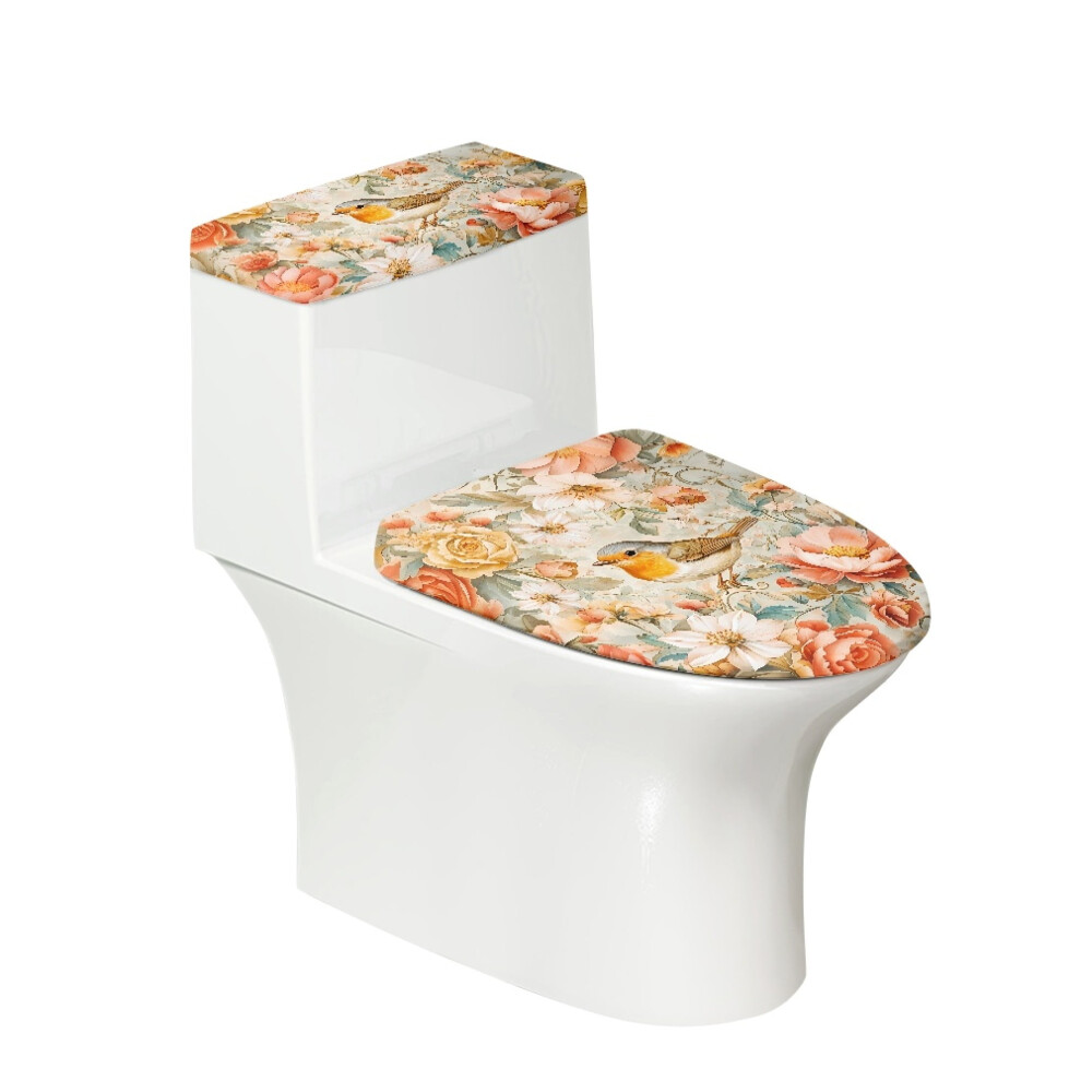 Toilet Lid Cover Set With Elastic Bottom 2 Pcs 971050446981