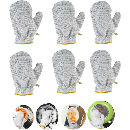 Double-Sided Silver Dishwashing Gloves Steel Wire Mesh 1