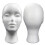 Foam Female Mannequin Head with Ears White 1 pc 1