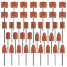 42Pcs Sanding Bits for Dremel Rotary Tool, 1/8" Shank, AlOxide for Rust Removal/Smoothing/Sharpening, Compatible with Dremel