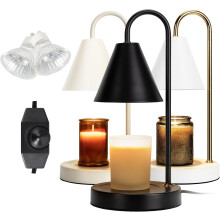 Electric Candle Warmer Lamp Black Dimmable with 2 Bulbs