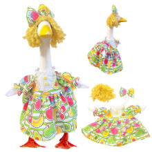 Porch Goose Clothing, Shaped Clothes for Courtyard Decor, Holiday Costume Set, Suitable for Seasonal Displays, Garden Decor(Yellow)