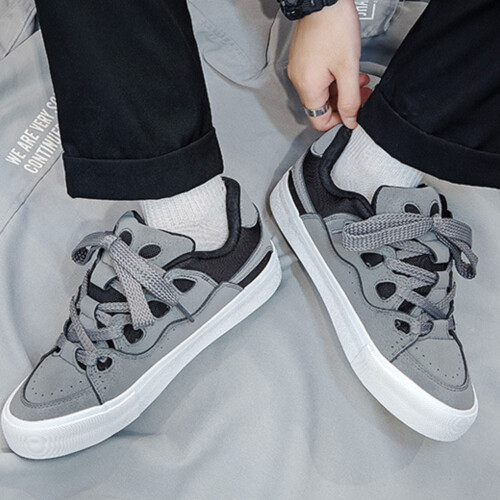 Women's retro platform sneakers non-slip lace-up 2