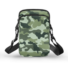 Camouflage 4.33"x1.97"x7.09" Adjustable Shoulder Strap Crossbody Bag Polyester for Adult