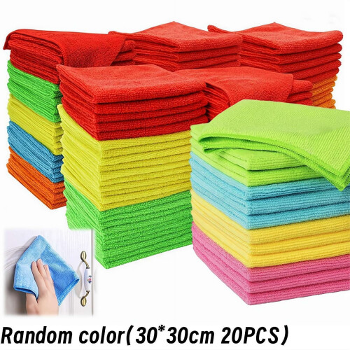Microfiber Cleaning Cloth 11.8 x 11.8 Inch 20 Pack