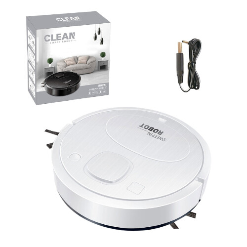 Robot Vacuum Cleaner with Mopping and Self-Charging White