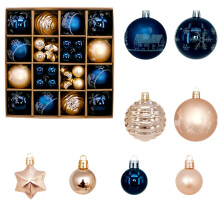 Christmas Ornament Balls Gold 44 pcs 12x6cm 28x3cm 4 Star