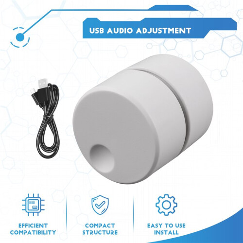Computer Volume Control Knob Extended Cable USB Audio Adjustment Button Desktop Work Home Study Indoor Management 1
